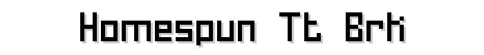 Homespun TT BRK font
